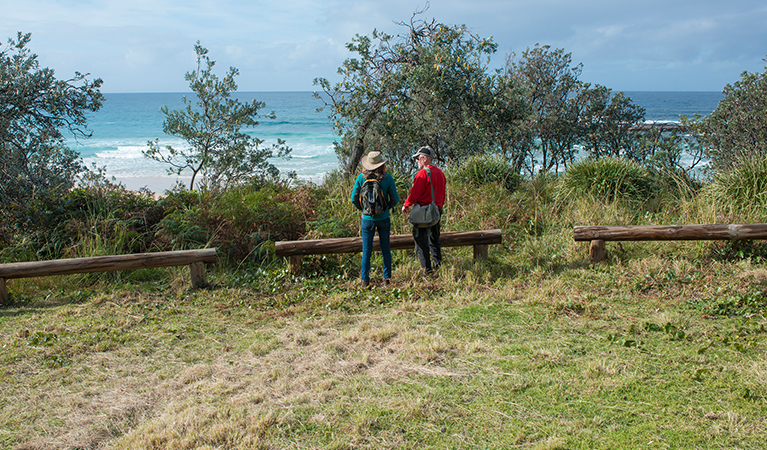 Visitors at Stokes Island picnic area, Meroo National Park. Photo: Michael van Ewijk/OEH