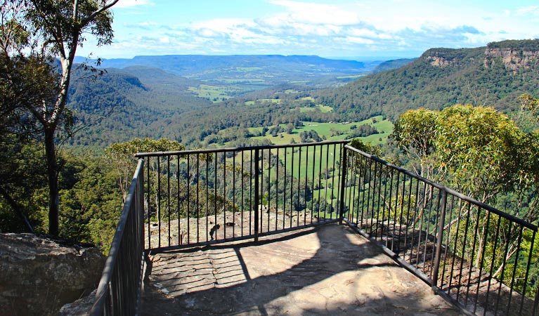 Lookout over the Kangaroo Valley, near Belmore Falls, Morton National Park. Photo: John Yurasek &copy; OEH