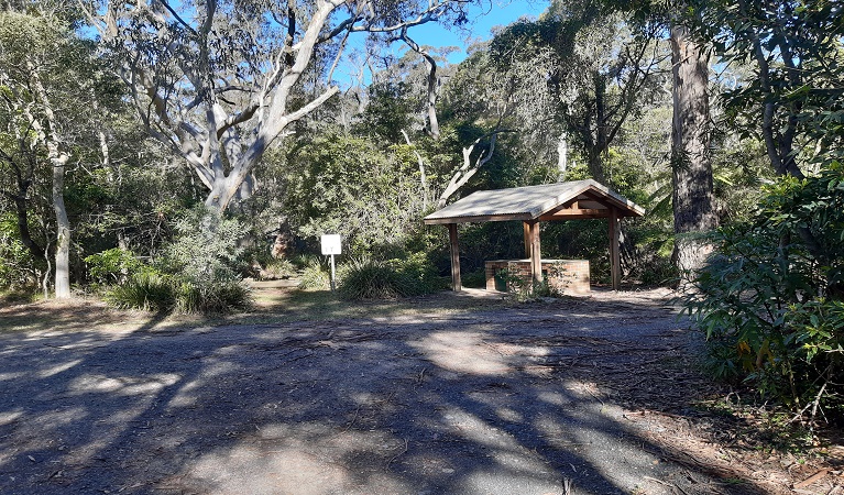 Barbecue area next to Fitzroy Falls riverside picnic huts, Morton National Park. Photo: Sally Flew &copy; DPIE