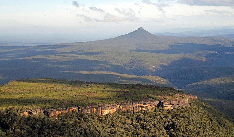 The distinctive peak of Pigeon House mountain, Morton National Park. Photo &copy; Michael Jarman