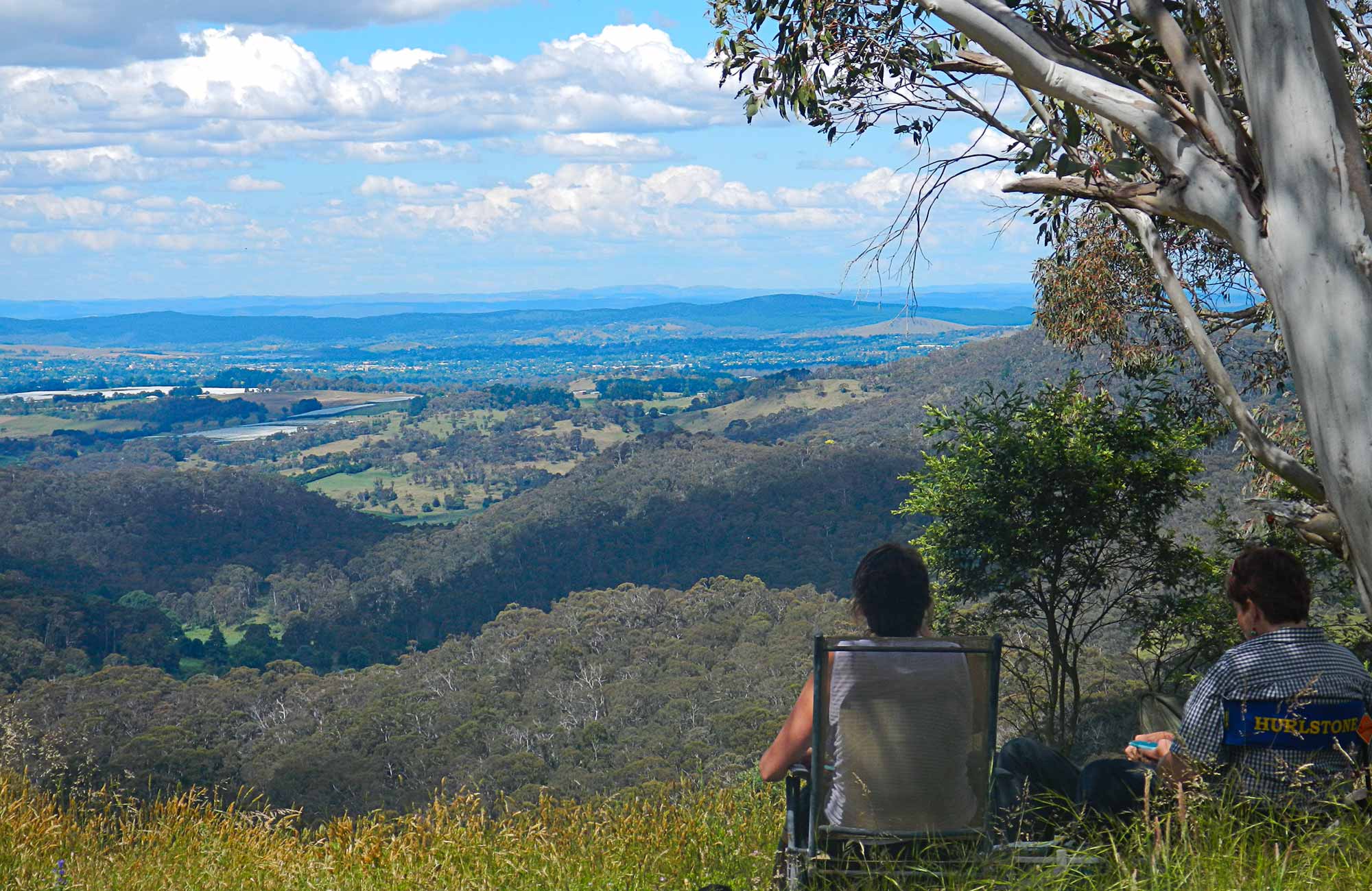 People enjoying the view over the valley. Photo:Debby McGerty
