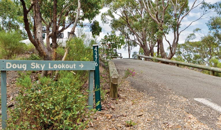 Road leading to the carpark at Doug sky lookout. Photo: Rob Cleary