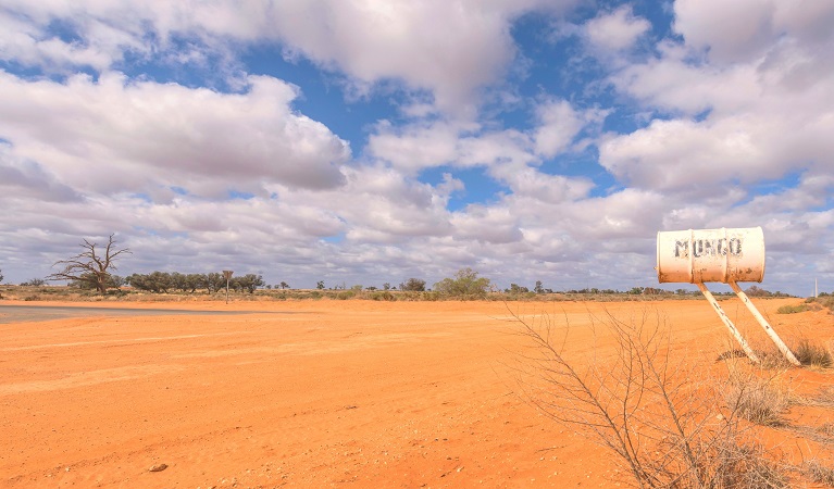 Mailbox beside a dirt road near Mungo National Park. Photo: John Spencer &copy; DPIE