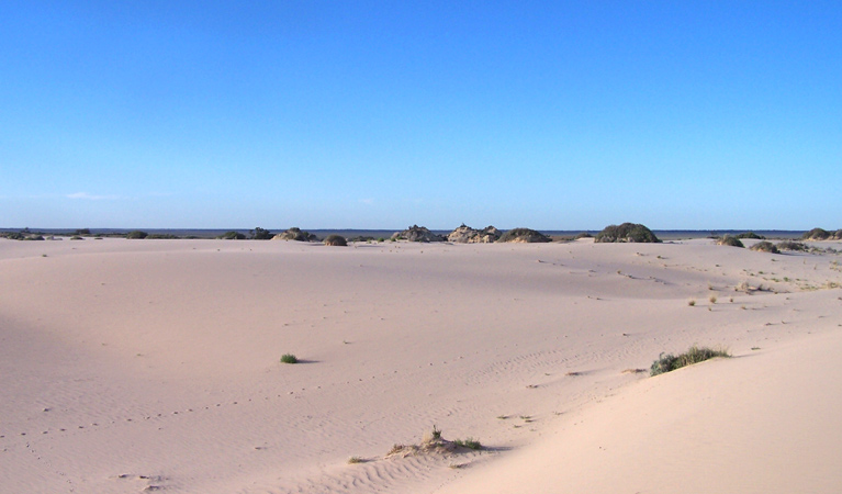 White sands of Mungo National Park. Photo: Dinitee Haskard