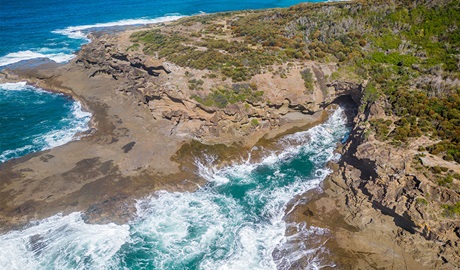 Pink Caves, Munmorah State Conservation Area. Photo: John Spencer &copy; DPE