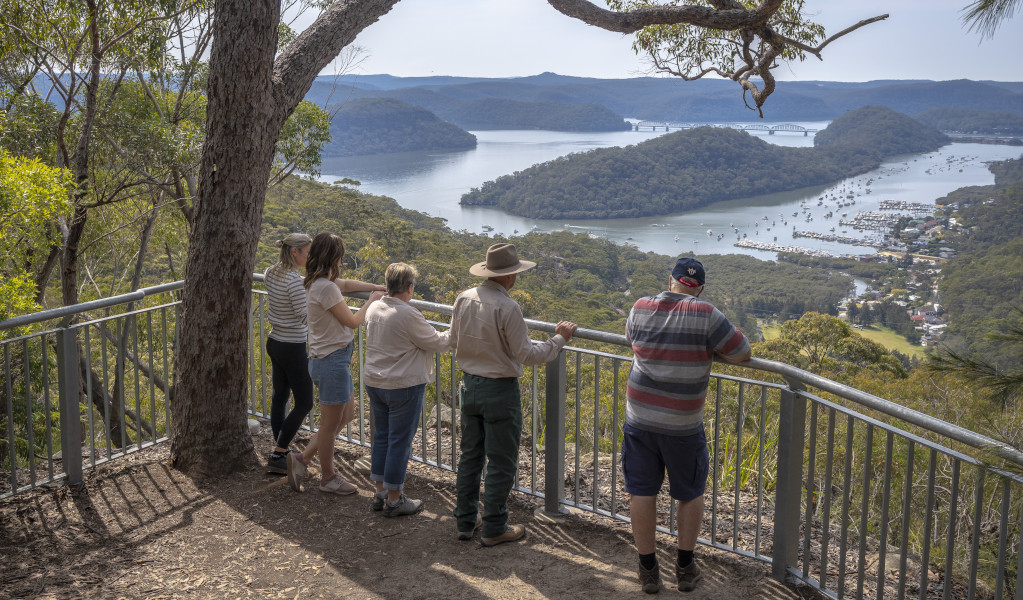 People on a Discovery tour, Muogamarra Nature Reserve. Photo: John Spencer &copy; DCCEEW