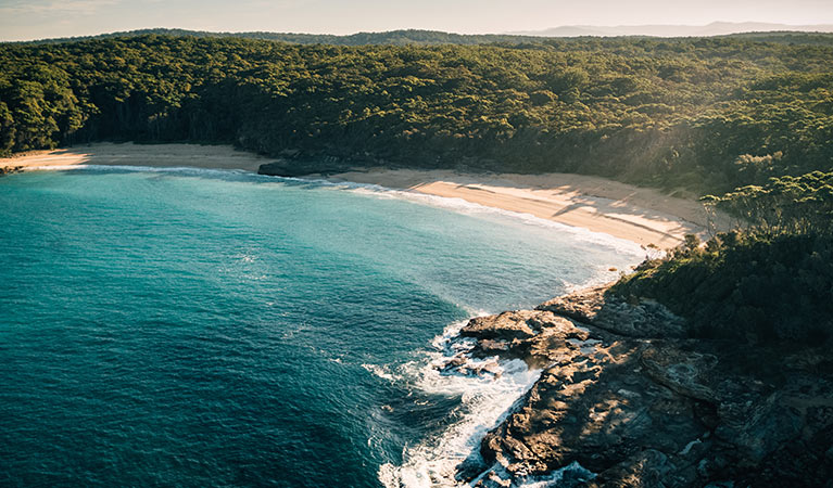 Aerial view of Emily Miller Beach, Murramarang National Park. Photo &copy; Melissa Findley