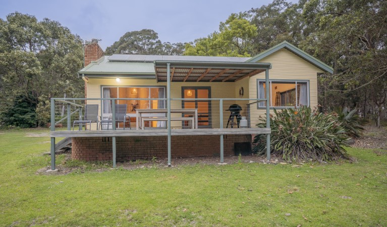 The exterior of Yellow Rock Beach House in Murramarang National Park. Photo: John Spencer &copy; DPIE