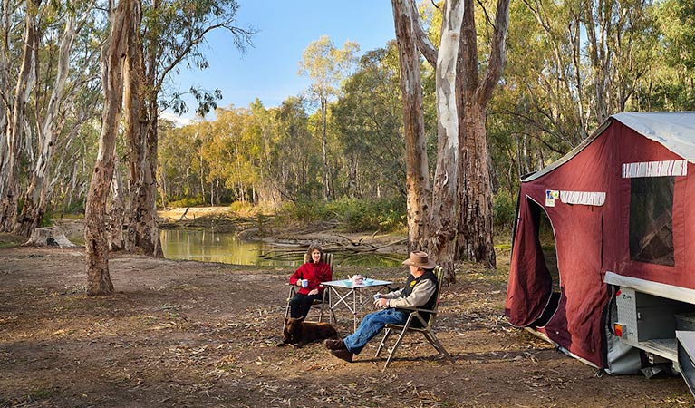 Edward River Bridge campground, Murray Valley National Park. Photo: Gavin Hansford/NSW Government