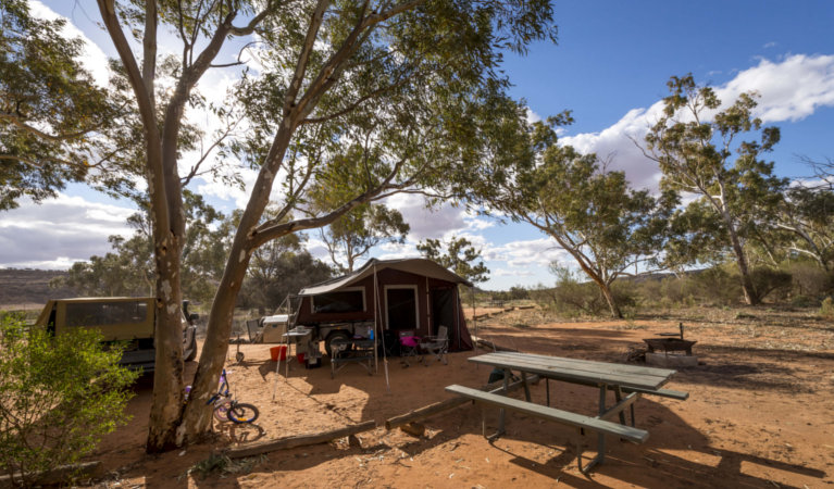 Camping at Homestead Creek campground, Mutawintji National Park, Photo: John Spencer, OEH