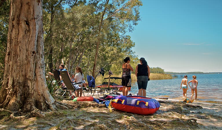 Korsmans Landing campground, Myall Lakes National Park. Photo: John Spencer/NSW Government