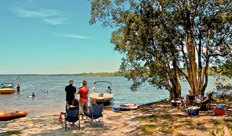 Korsmans Landing campground, Myall Lakes National Park. Photo: John Spencer/NSW Government