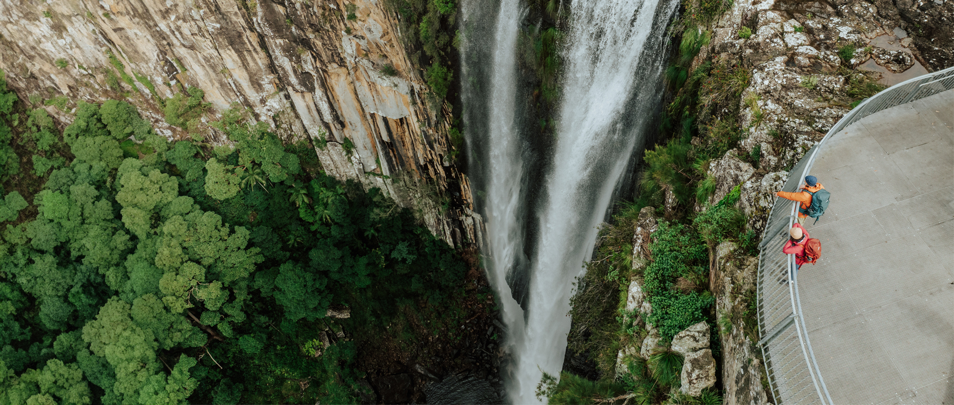 Aerial view of Minyon Falls and the accessible lookout. Credit: Daniel Parsons/DCCEEW © Daniel Parsons
