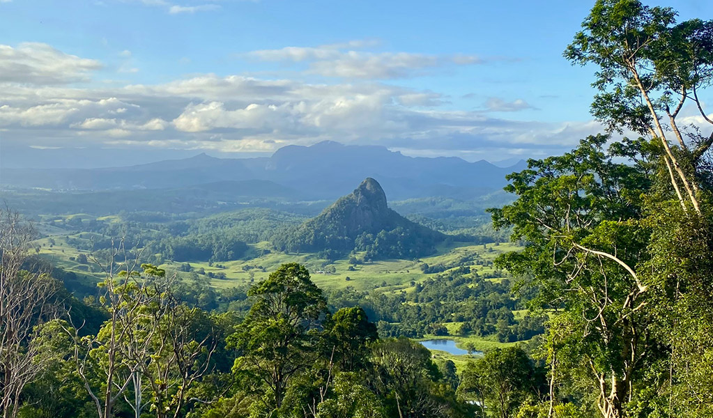 Doughboy Mountain and the Wollumbin caldera. Credit: Connect Adventures