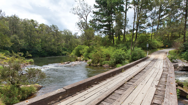 Bridge crossing, Nymboida River, Nymboi-Binderay National Park. Photo: &copy; Rob Cleary