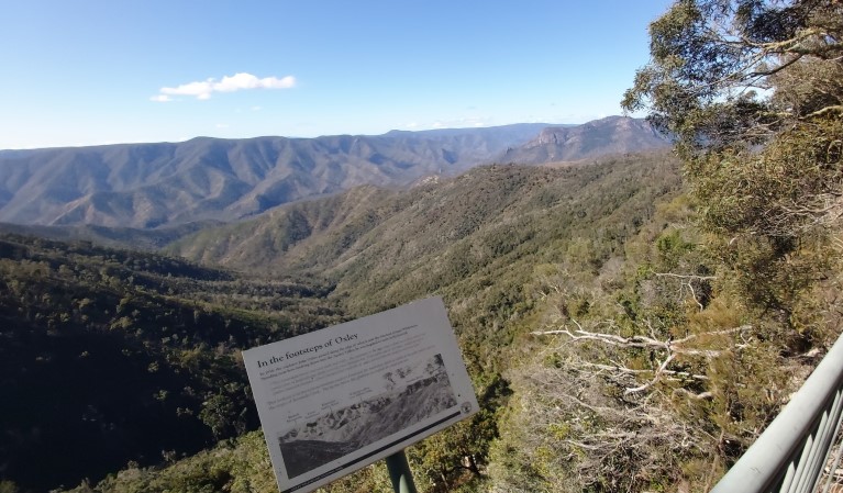 The view to Paradise Rocks from Budds Mare lookout in Oxley Wild Rivers National Park. Photo: Leah Pippos &copy; DPIE