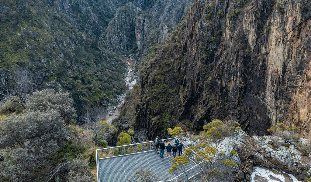 Dangars Main Falls lookout, Oxley Wild Rivers National Park. Photo: Josh Smith &copy; DPE