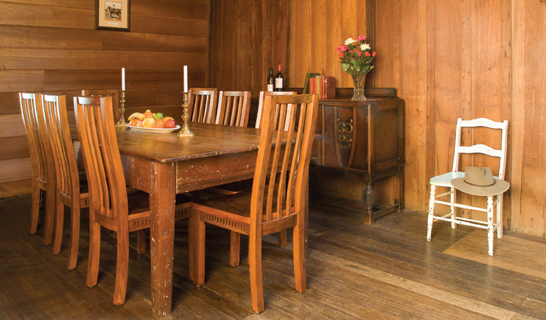 East Kunderang Homestead dining area. Photo: Michael van Ewijk/DPIE