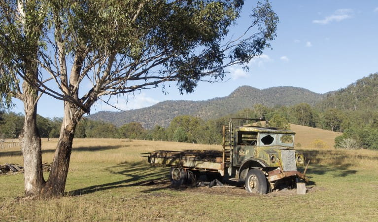 An historic farmland relic at East Kunderang Homestead in Oxley Wild Rivers National Park. Photo: Michael Van Ewijk &copy; OEH