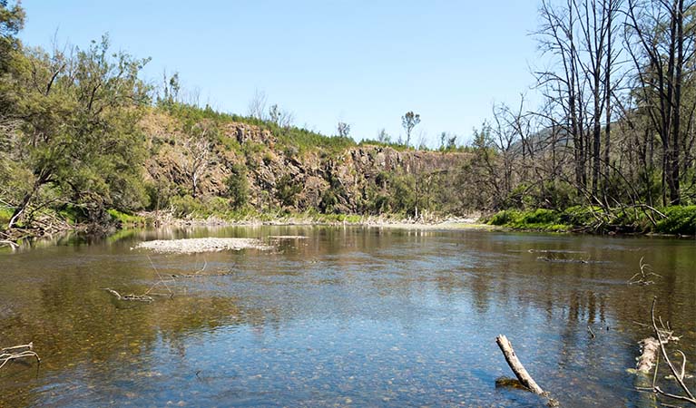 View over Apsley River from Riverside campground, Oxley Wild Rivers National Park. Photo: Leah Pippos &copy; DPE