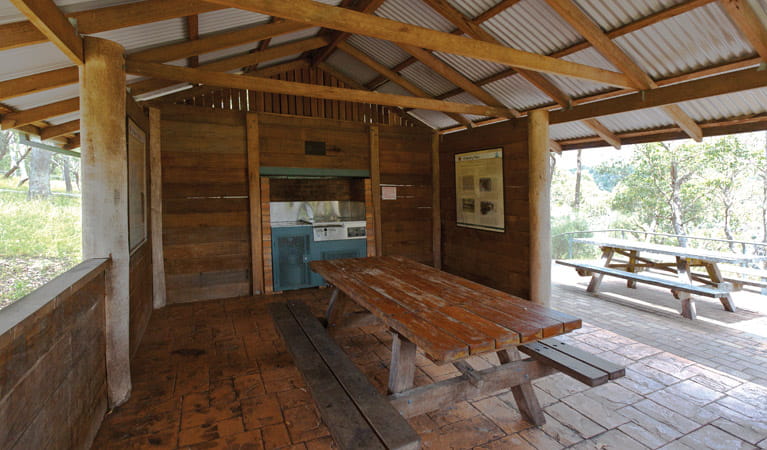 Undercover picnic shelter near Dangars Gorge and Falls. Photo: Rob Cleary