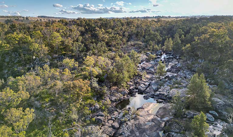 View from Gara Gorge lookout down into the gorge, Oxley Wild Rivers National Park. Credit: David Waugh &copy; David Waugh