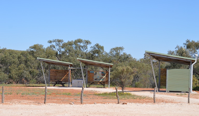 Peery Lake picnic tables and barbecue. Photo: Dinitee Haskard OEH