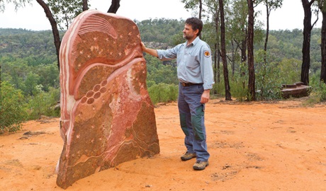 Sculptures in the Scrub walk, Timmallallie National Park. Photo: Rob Cleary