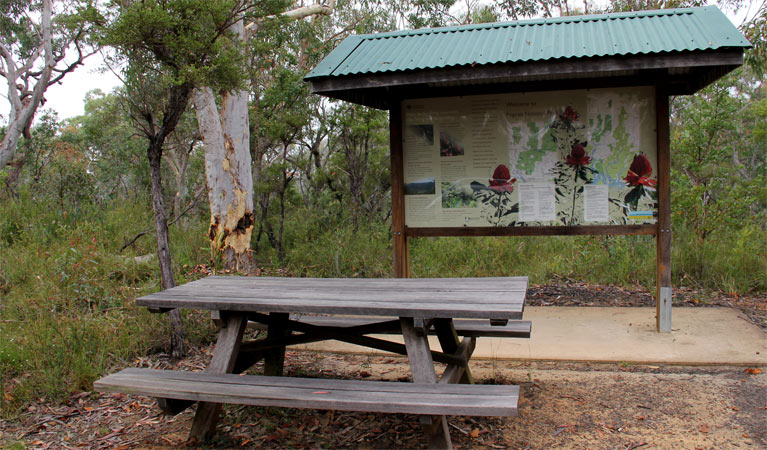 Picnic table at Ironbark picnic area. Photo: John Yurasek &copy; OEH