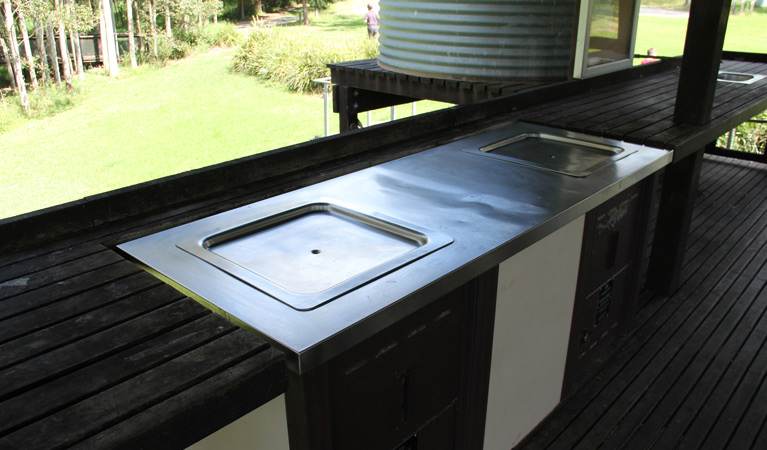 Barbecues in the Fibrosa Pavilion, Rouse Hill Regional Park. Photo: John Yurasek