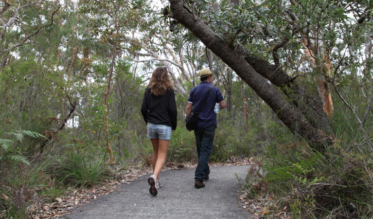 Two people walking on the Bungoona Path. Photo: Andy Richards
