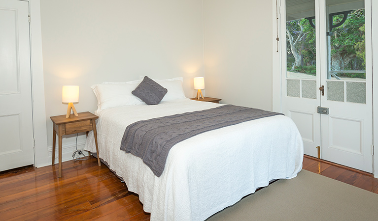 A bedroom in Hilltop Cottage, Royal National Park. Photo: John Spencer &copy; DPIE