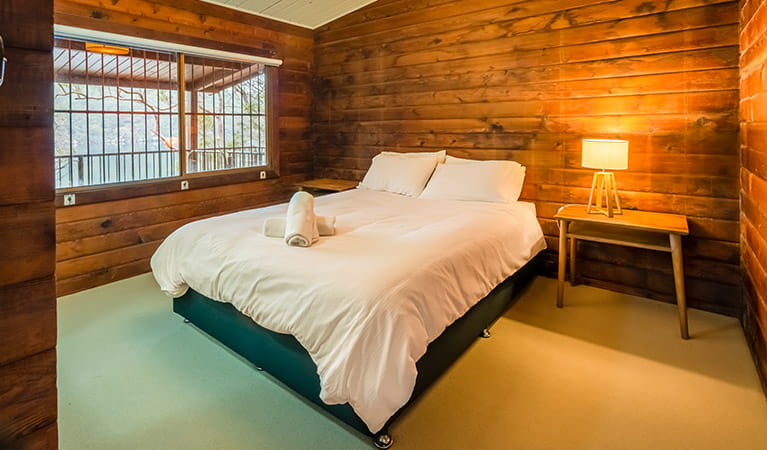 Double bedroom in Weemalah Cottage, Royal National Park. Photo: John Spencer/OEH