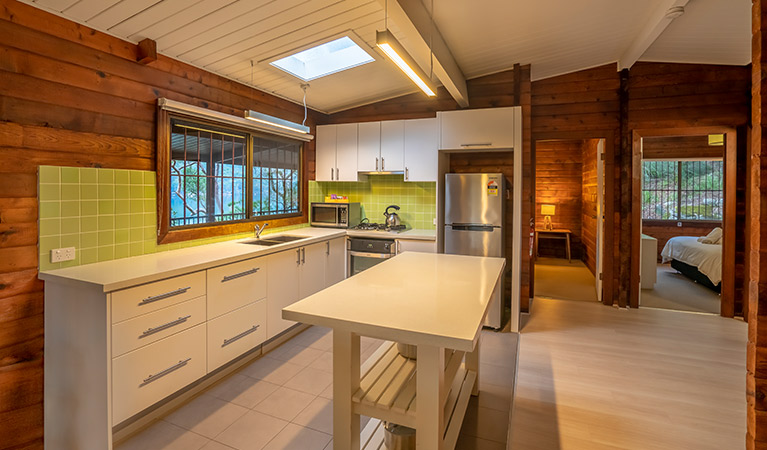 Kitchen in Weemalah Cottage, Royal National Park. Photo: John Spencer/OEH