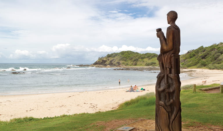 Sculpture along Port Macquarie Coastal walk, Sea Acres National Park. Photo: Rob Cleary