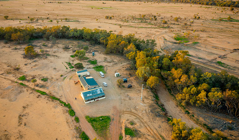 Aerial view of Mount Wood Shearers Quarters and its surrounds. Photo: John Spencer/DPIE