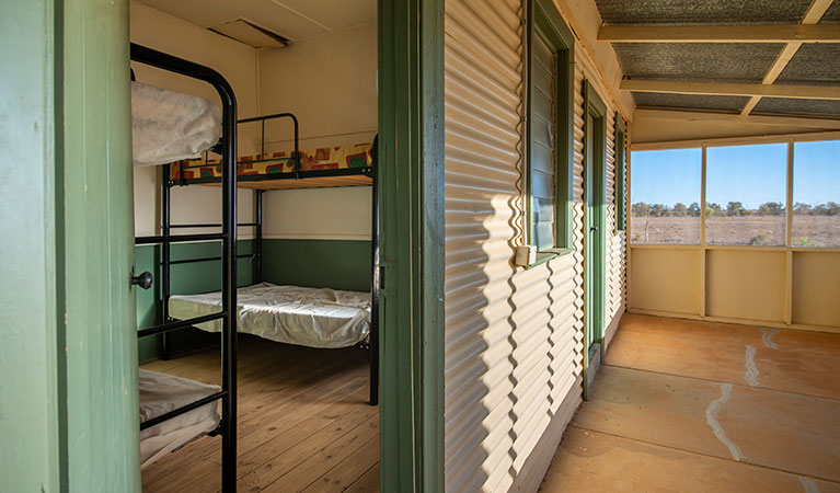 Bunk bedroom at Mount Wood Shearers Quarters. Photo: John Spencer/DPIE