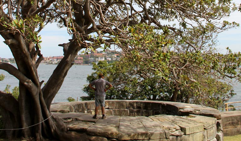 Military relics at Bradleys Head, Sydney Harbour National Park. Photo: John Yurasek