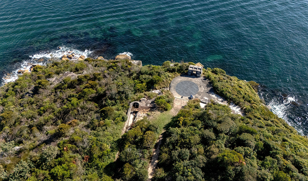 People walking around Middle Head – Gubbuh Gubbuh's military fortifications in Middle Head, Sydney Harbour National Park. Photo: John Spencer/DPIE