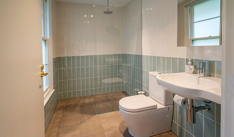 The bathroom in Middle Head Officers Quarters, Sydney Harbour National Park. Photo: John Spencer/DPIE