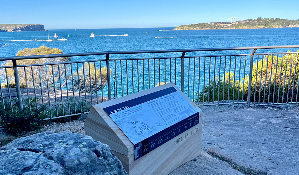 The 1801 battery is the oldest structure built in the Middle Head area. Credit: Natasha Webb &copy;DCCEEW/Natasha Webb