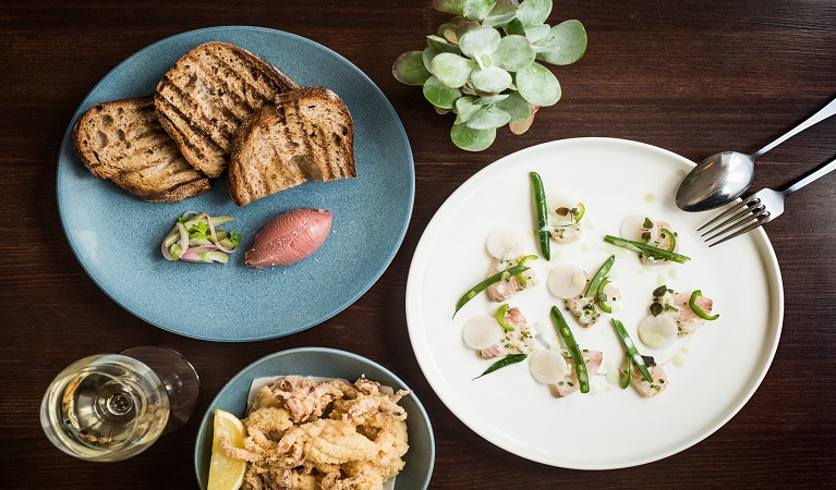 A selection of dishes served for lunch at The Nielsen. Photo: Kimberley Low