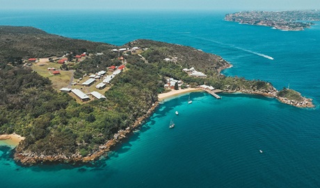 Aerial view of Q Station in Sydney Harbour National Park. Photo and &copy; Q Station