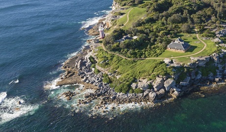 Aerial view of South Head, Sydney Harbour National Park. Photo: David Finnegan/DPIE