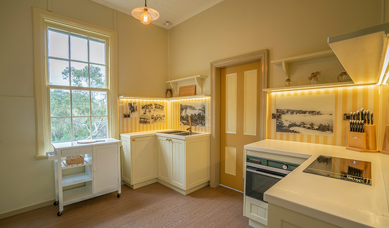 Kitchen at Steele Point Cottage in Sydney Harbour National Park. Photo: John Spencer/OEH