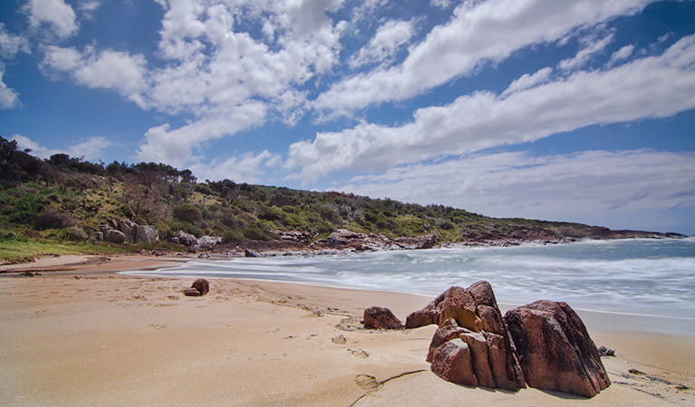 Fishermans Bay beach, Photo: John Spencer © NSW Government