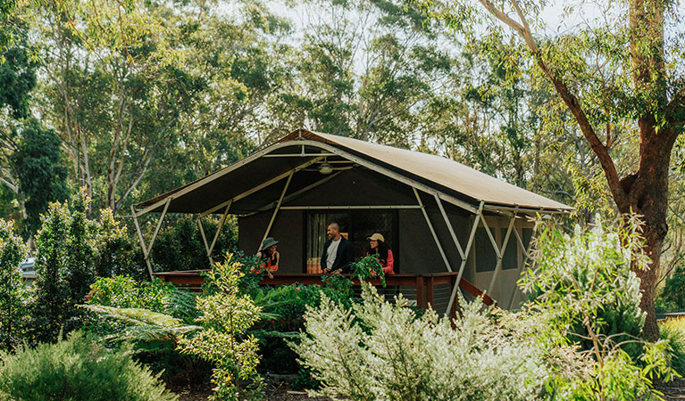 Stay at one of the many holiday parks or accommodation options in the Port Stephens area when you hike Tomeree Coastal Walk. Credit: Remy Brand © Remy Brand