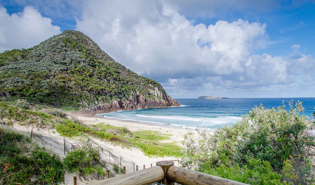 Zenith Beach, below Tomaree Head, Tomaree National Park. Photo: John Spencer © OEH