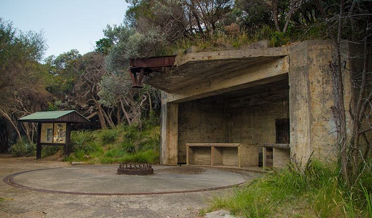 World War II Gun Emplacements, Tomaree National Park. Photo: John Spencer Copyright:NSW Government