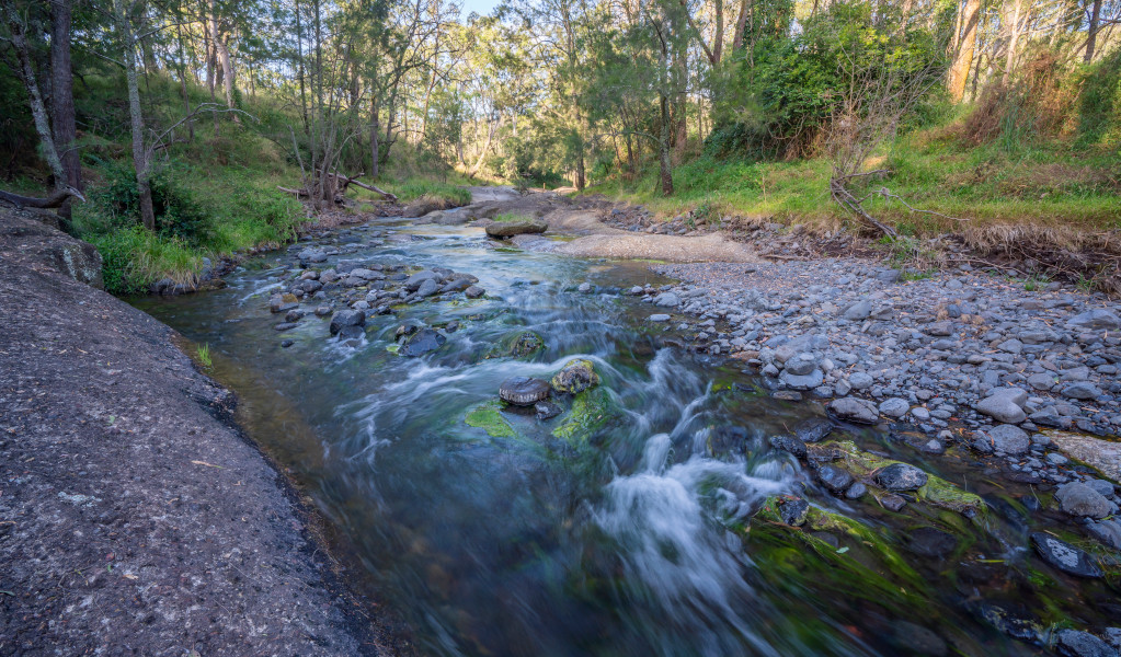 Water flowing along the Middle Brook in Towarri National Park. Photo: John Spencer &copy; DPE